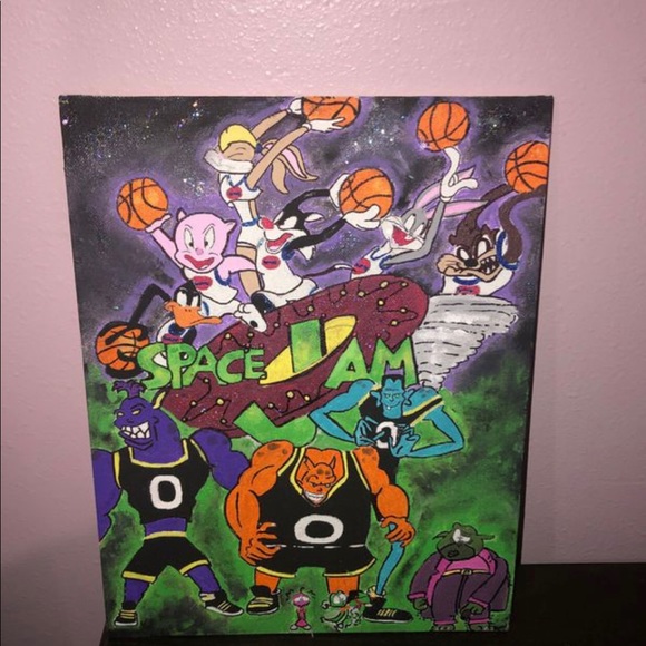 Space jam custom canvas! - Picture 2 of 5